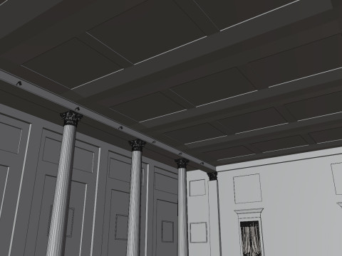 Sala 8 koloni palazzo reale Milano 3D Model
