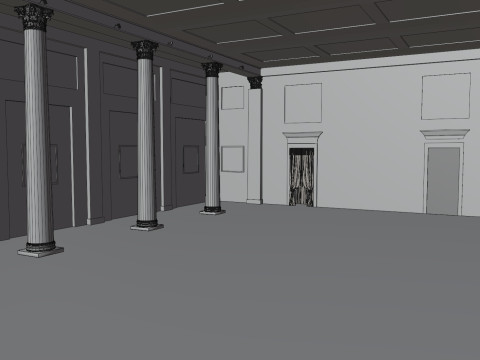 Sala 8 koloni palazzo reale Milano 3D Model