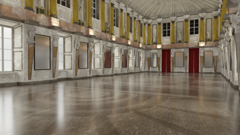 Sala Cariatidi palazzo reale Milão Modelo 3D .c4d .max .obj .3ds .fbx .stl .blend 