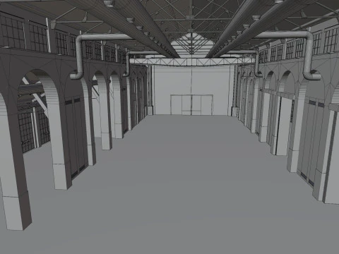 Cattedrale Fabbrica del Vapore Milan 3D Model