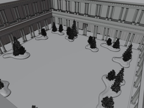 Палаццо Портрет Мілана 3D Модель