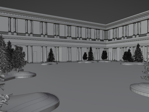 Палаццо Портрет Мілана 3D Модель