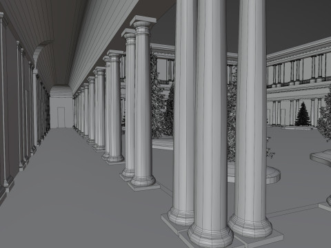 Палаццо Портрет Мілана 3D Модель