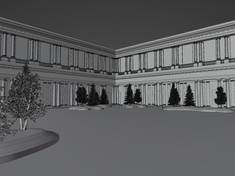 Палаццо Портрет Мілана 3D Модель