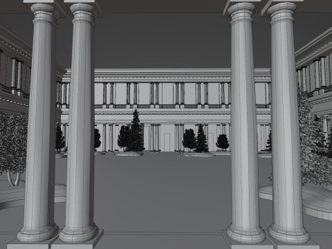 Палаццо Портрет Мілана 3D Модель