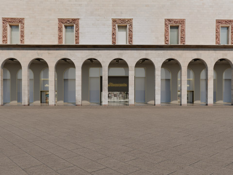 La Rinascente vetrine Milano 3D Model