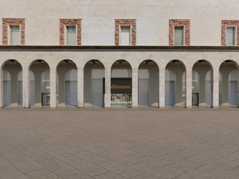 La Rinascente vetrine Mil&aacute;n Modelo 3D