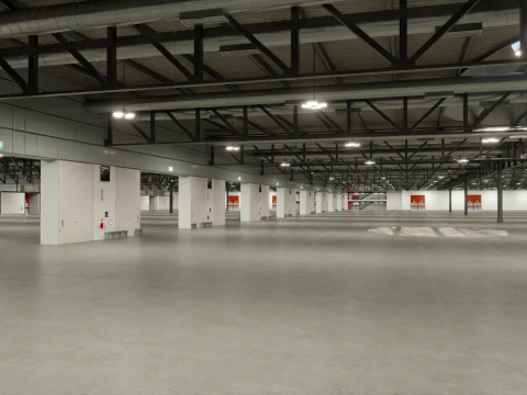 interior fiera Milano pavillion 2 and 4 3D Model