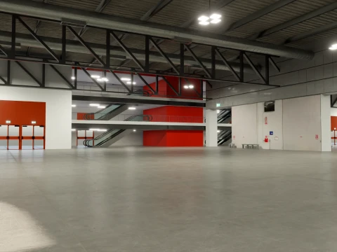 interior fiera Milano pavillion 2 and 4 3D Model
