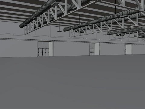 interior fiera Milano pavillion 2 and 4 3D Model