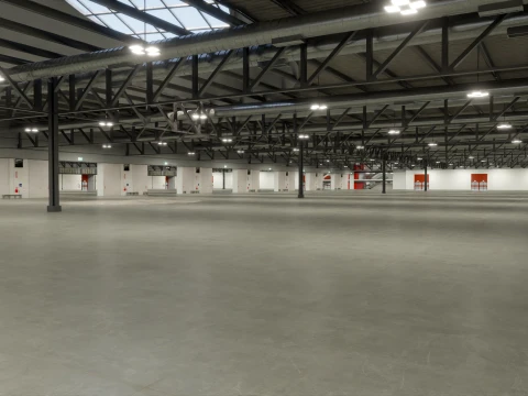 interior fiera Milano pavillion 2 and 4 3D Model