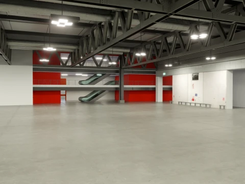 interior pavillion 6 and 10 fiera milano 3D Model