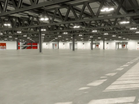 interior pavillion 6 and 10 fiera milano 3D Model