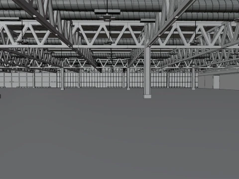interior pavillion 6 and 10 fiera milano 3D Model