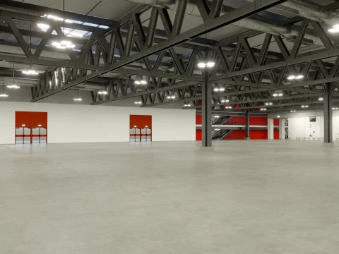 interior pavillion 8 and 12 fiera milano 3D Model