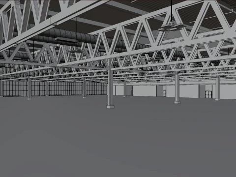 interior pavillion 8 and 12 fiera milano 3D Model