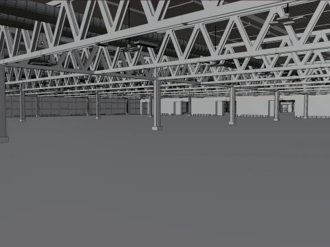 interior pavillion 8 and 12 fiera milano 3D Model