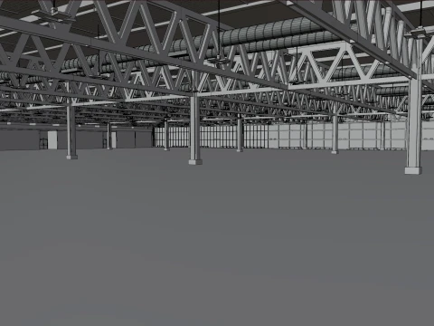 interior pavillion 8 and 12 fiera milano 3D Model