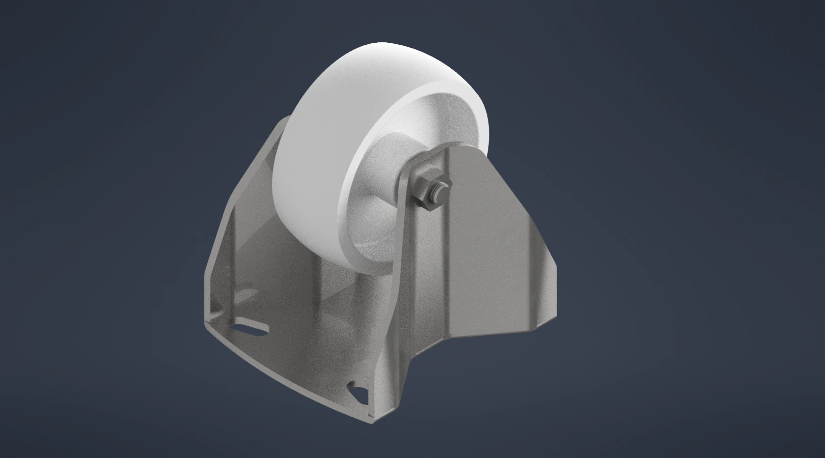 Wheel with bracket 3D Model .c4d .max .obj .3ds .fbx .stl .blend