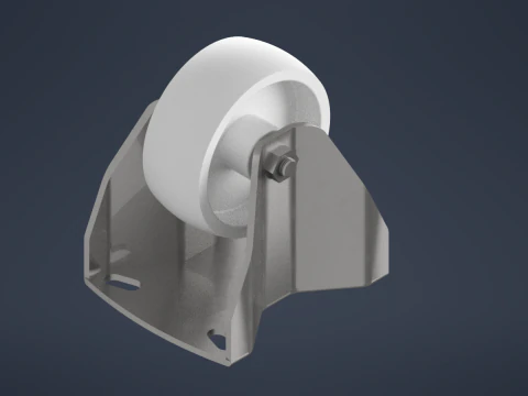 Rad mit Halterung 3D Modell