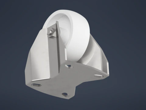 Wheel with bracket 3D Model