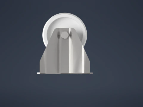 Wheel with bracket 3D Model