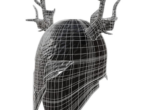Шолом оленя 3D Модель