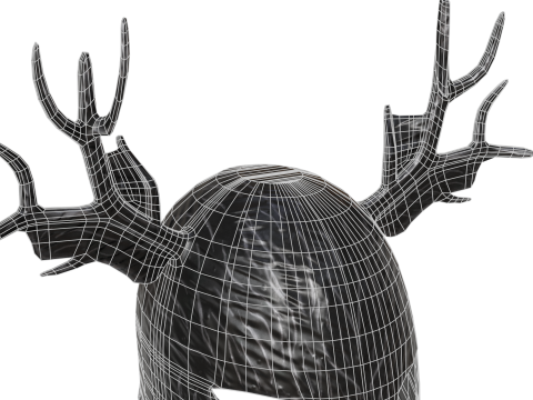 Шолом оленя 3D Модель