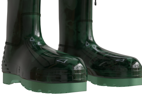 घुटनों तक पहने जाने वाले जूते 3D मॉडल