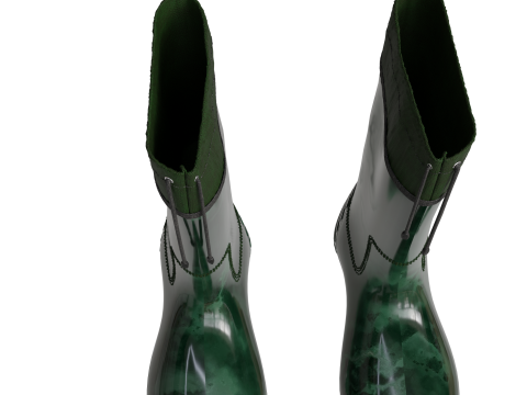 घुटनों तक पहने जाने वाले जूते 3D मॉडल