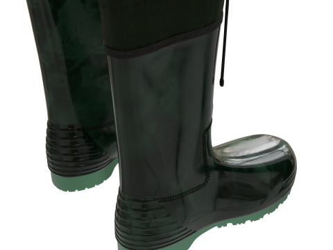 घुटनों तक पहने जाने वाले जूते 3D मॉडल