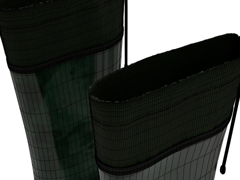 घुटनों तक पहने जाने वाले जूते 3D मॉडल