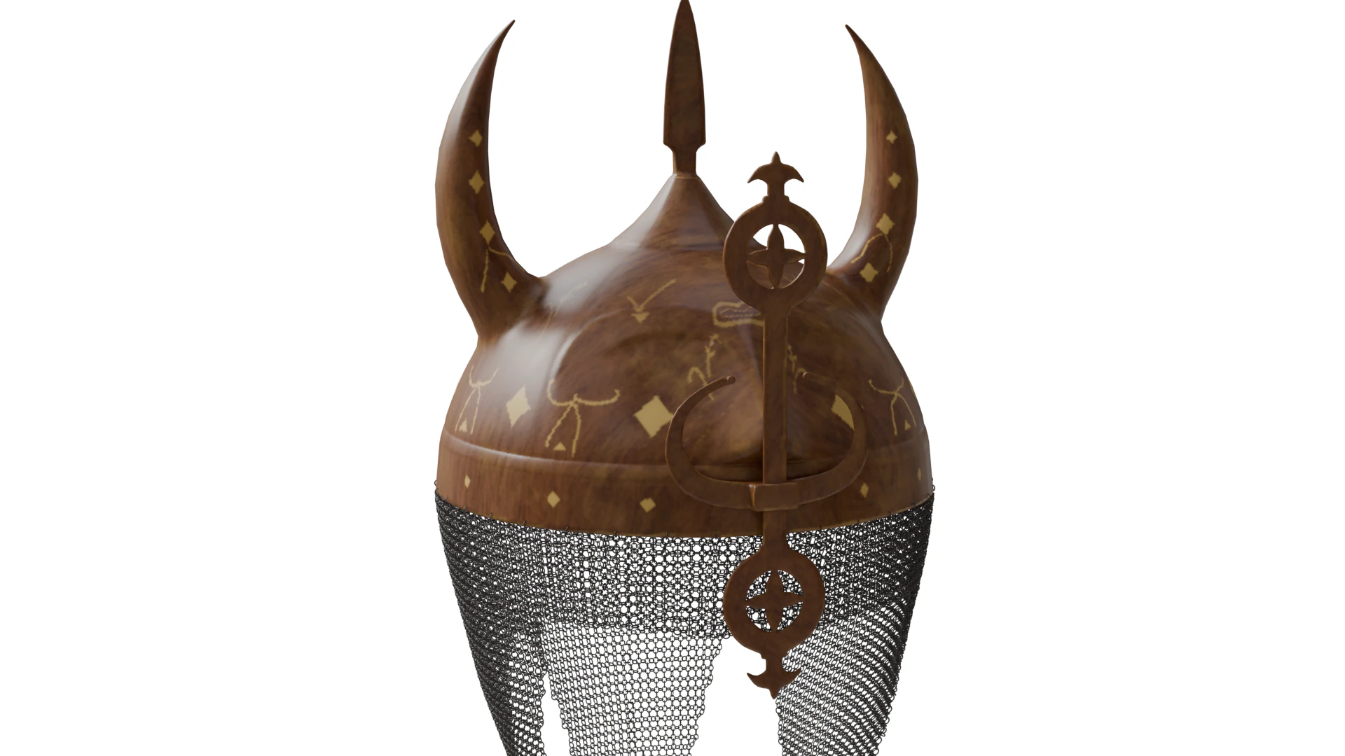 Horned Helmet 3D Model .c4d .max .obj .3ds .fbx .stl .blend