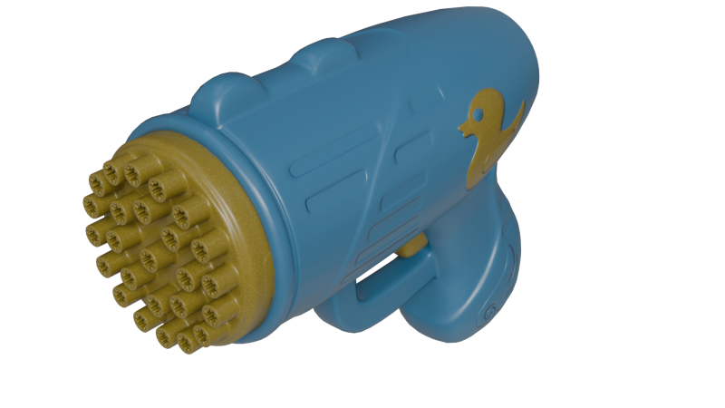 Bubbles weapon 3D Model .c4d .max .obj .3ds .fbx .stl .blend