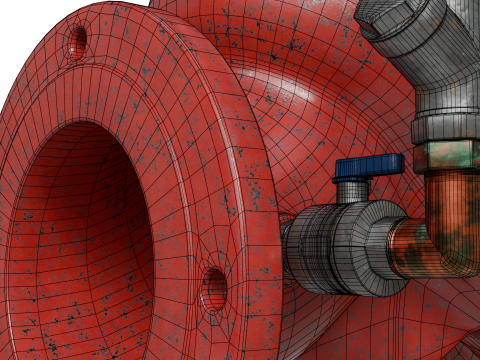 旧水压控制阀 3D 模型