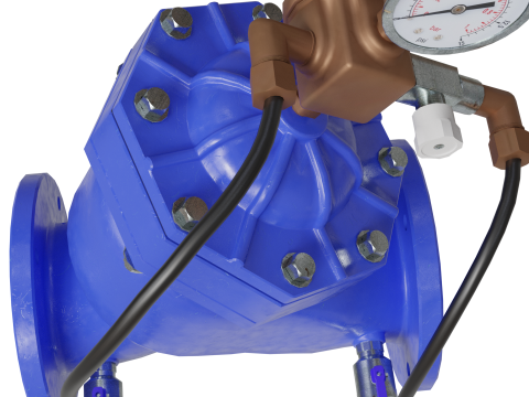 Katup pengatur tekanan air Model 3D