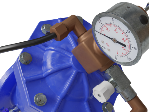 Katup pengatur tekanan air Model 3D