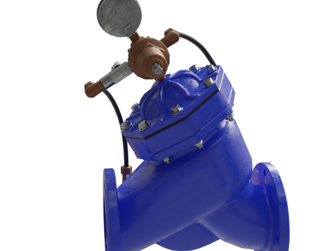 Katup pengatur tekanan air Model 3D