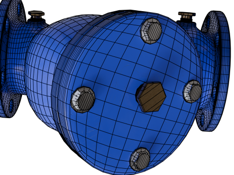 Filtr siatkowy Model 3D