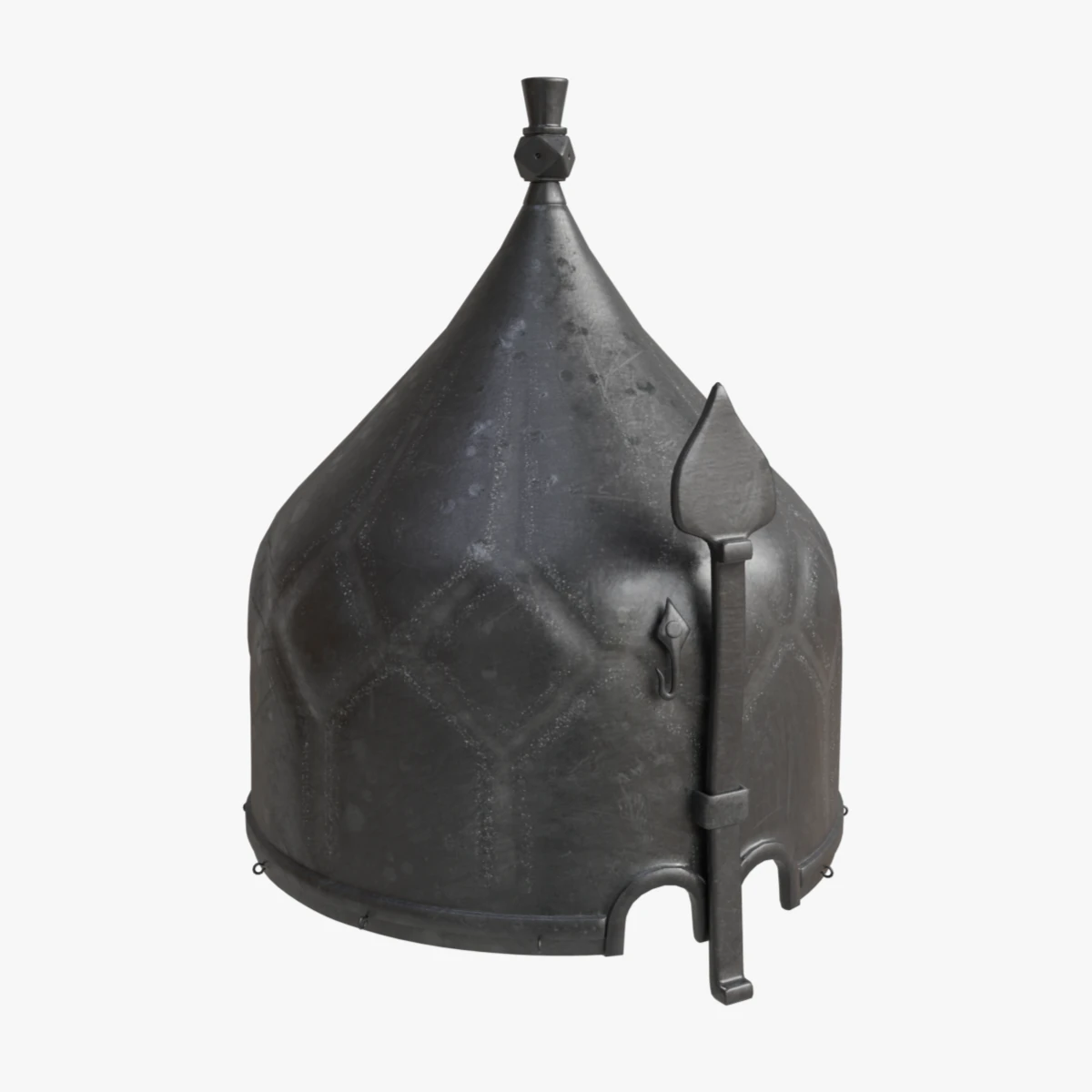 Medieval Helmet 3D Model .c4d .max .obj .3ds .fbx .stl .blend 
