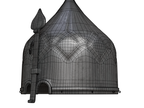 Helm Abad Pertengahan Model 3D