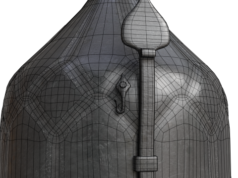 Helm Abad Pertengahan Model 3D