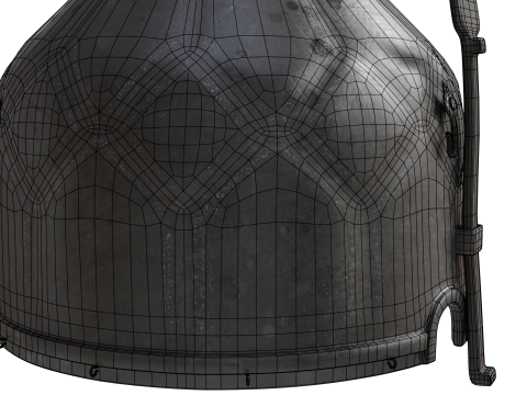Helm Abad Pertengahan Model 3D