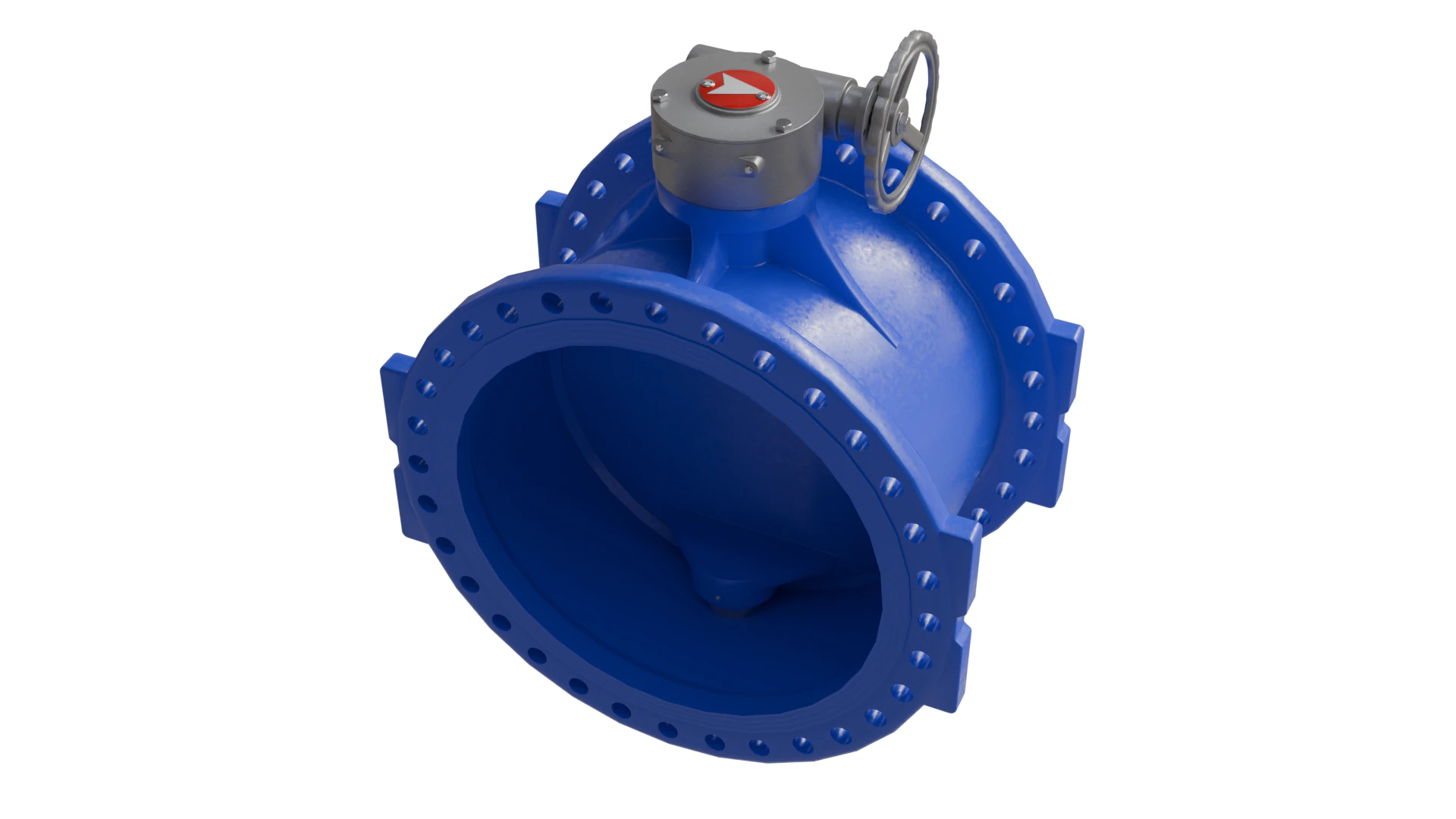 Butterfly Valve 3D Model .c4d .max .obj .3ds .fbx .stl .blend 