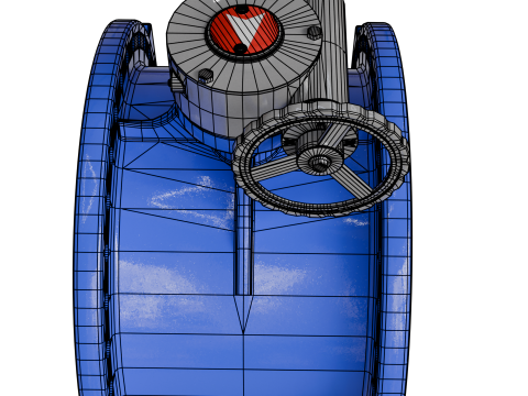 Zawór motylkowy Model 3D