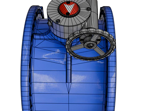 Butterfly Valve 3D Model