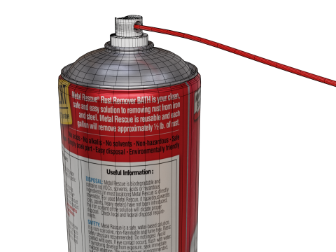 Spray removedor de ferrugem Modelo 3D