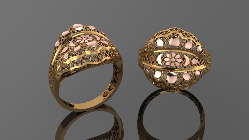 49 七面鳥紙鋳造リング stl 3D プリント モデル 3Dプリントモデル .c4d .max .obj .3ds .fbx .stl .blend 