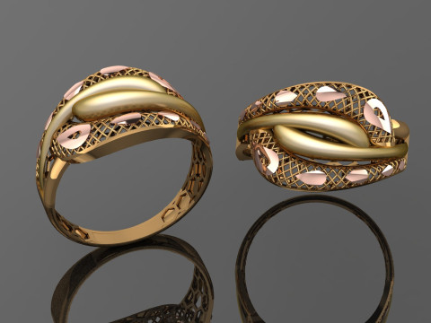 49 七面鳥紙鋳造リング stl 3D プリント モデル 3Dプリントモデル