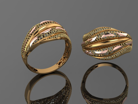 49 七面鳥紙鋳造リング stl 3D プリント モデル 3Dプリントモデル